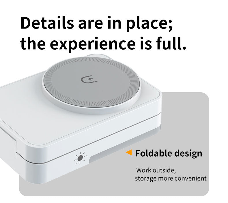 Foldable Magnetic 3 In 1 Wireless Charger Station, 15W Fast Charging Stand For Iphone, Apple Watch, Airpods With Night Light