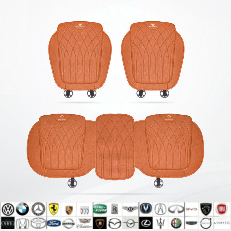 Luxury car seat cushion set, breathable perforated design, non-slip ergonomic seat covers, suitable for sedans and SUVs