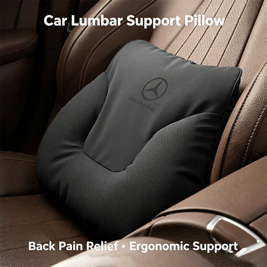 Car Neck Pillow and Lumbar Support Set, Soft and Breathable Suede Car Headrests, General Motors Interior Accessories