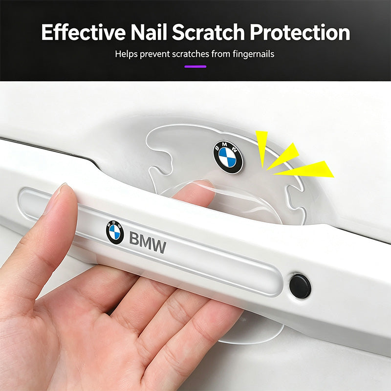 Clear Invisible Car Door Handle Cup Protector Stickers Waterproof Sunproof Door Edge Anti-Collision Strip Set