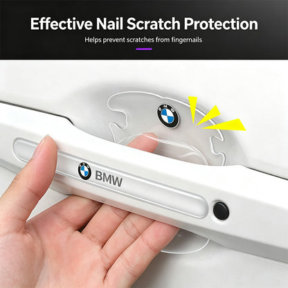 Clear Invisible Car Door Handle Cup Protector Stickers Waterproof Sunproof Door Edge Anti-Collision Strip Set