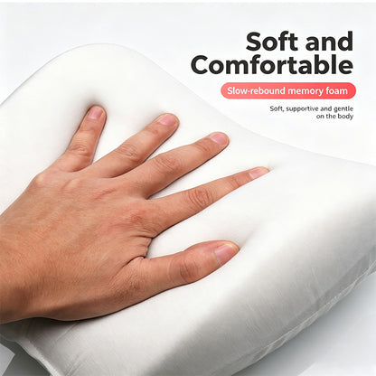 Ergonomic Car Neck Pillow & Lumbar Support Cushion Set, Slow Rebound Memory Foam Auto Headrest Pillow for All Vehicles