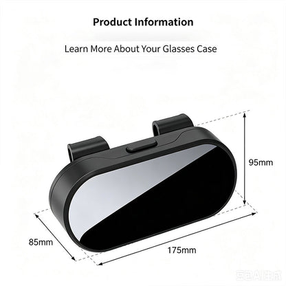Car Sun Visor Glasses Case Detachable Clip-On Car Eyeglasses Holder for Most Vehicles