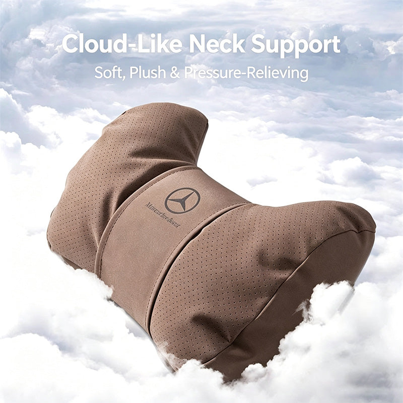 Car Neck Pillow and Lumbar Support Set, Soft and Breathable Suede Car Headrests, General Motors Interior Accessories