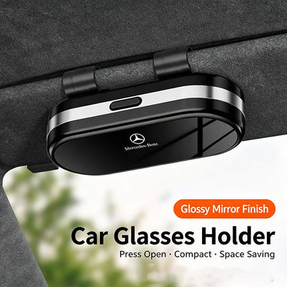 Car Sun Visor Glasses Case Detachable Clip-On Car Eyeglasses Holder for Most Vehicles