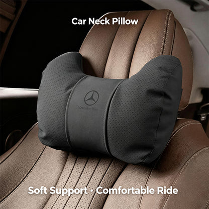 Car Neck Pillow and Lumbar Support Set, Soft and Breathable Suede Car Headrests, General Motors Interior Accessories