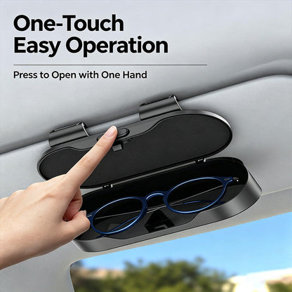 Car Sun Visor Glasses Case Detachable Clip-On Car Eyeglasses Holder for Most Vehicles