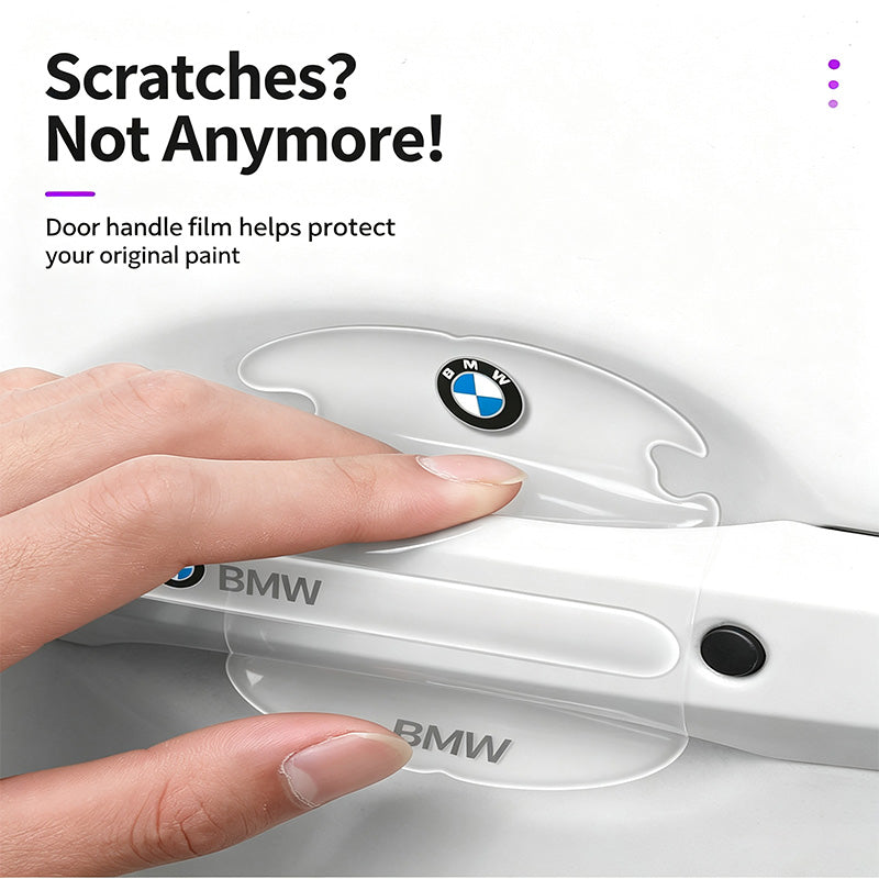 Clear Invisible Car Door Handle Cup Protector Stickers Waterproof Sunproof Door Edge Anti-Collision Strip Set
